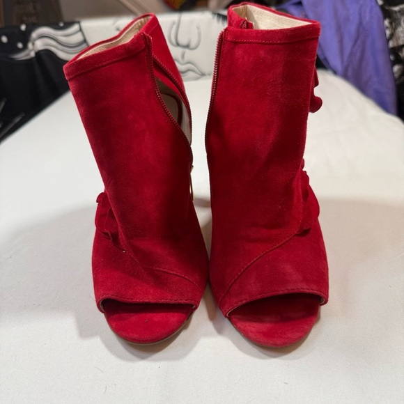 Louise et Cie Shoes - Louise et Cie Vibrant Red Suede Heeled Boots